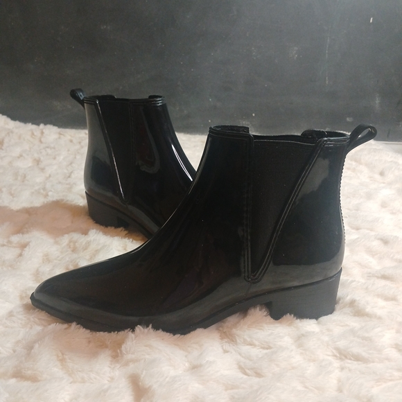 Jeffrey Campbell Stormy Chelsea Glossy Patent Leather Ankle Bootie Size 7 - Picture 5 of 9